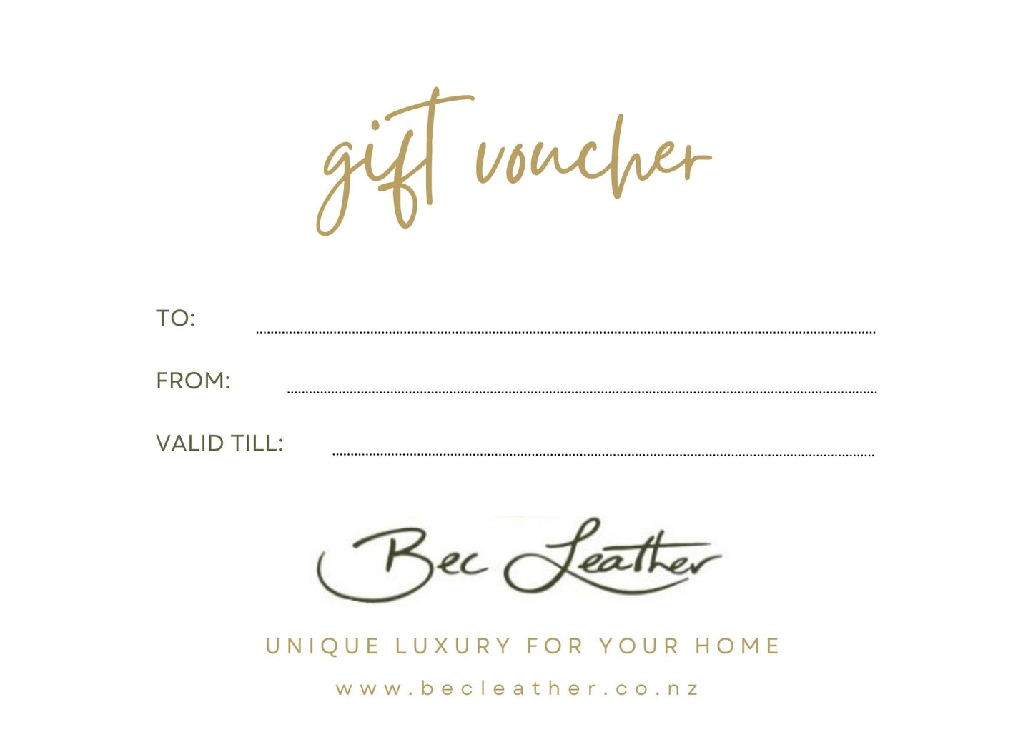 Gift Card for Bec Leather