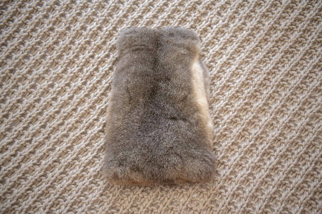 grey hottie genuine fur
