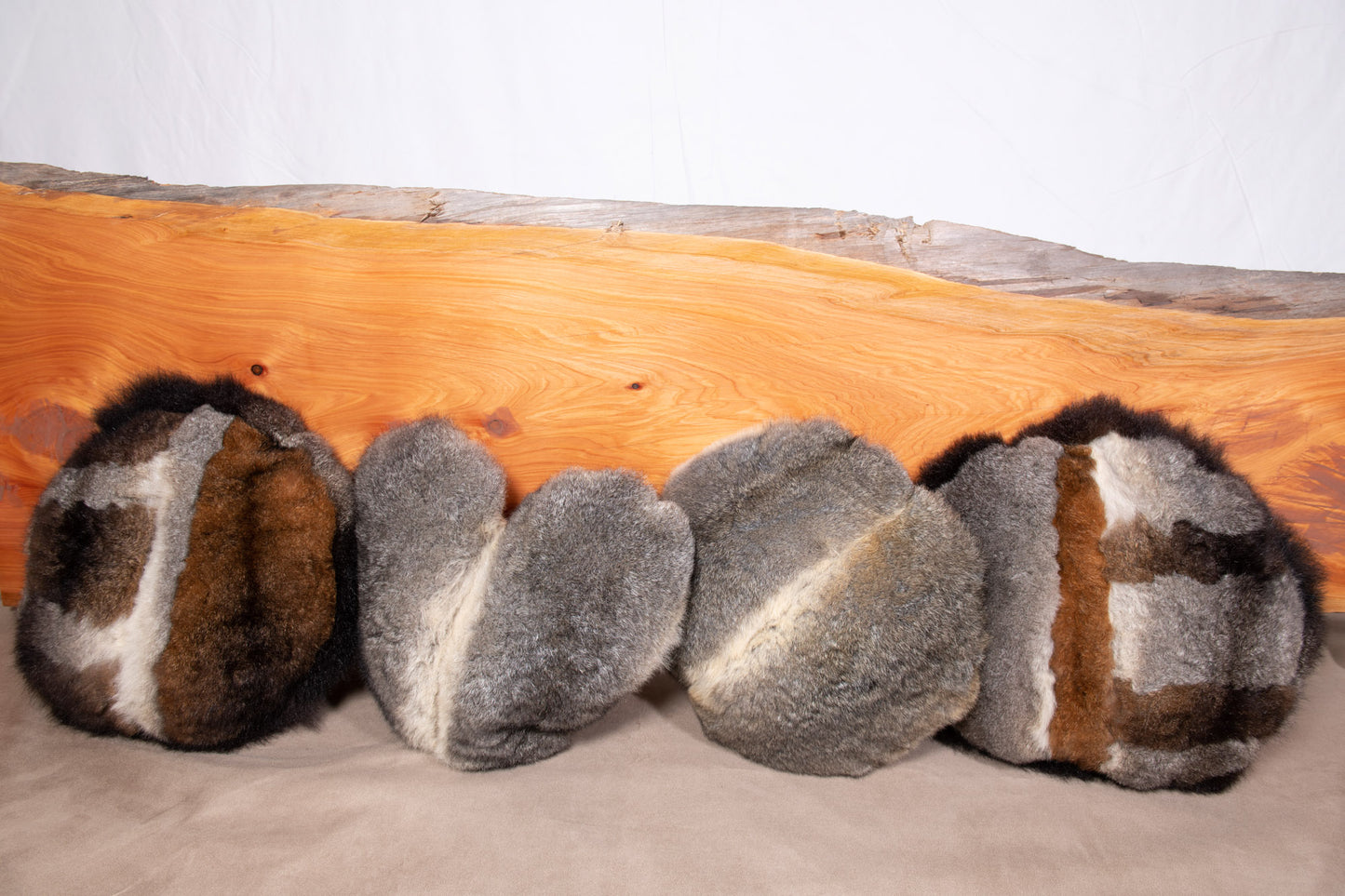 Patchwork Possum Fur Cushions