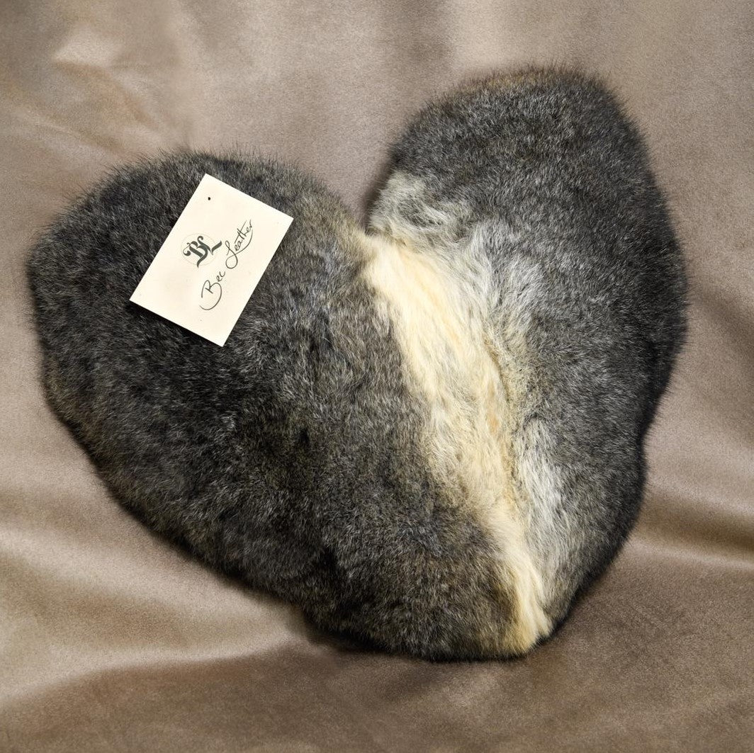 Luxury Possum Fur Heart Shaped Cushions