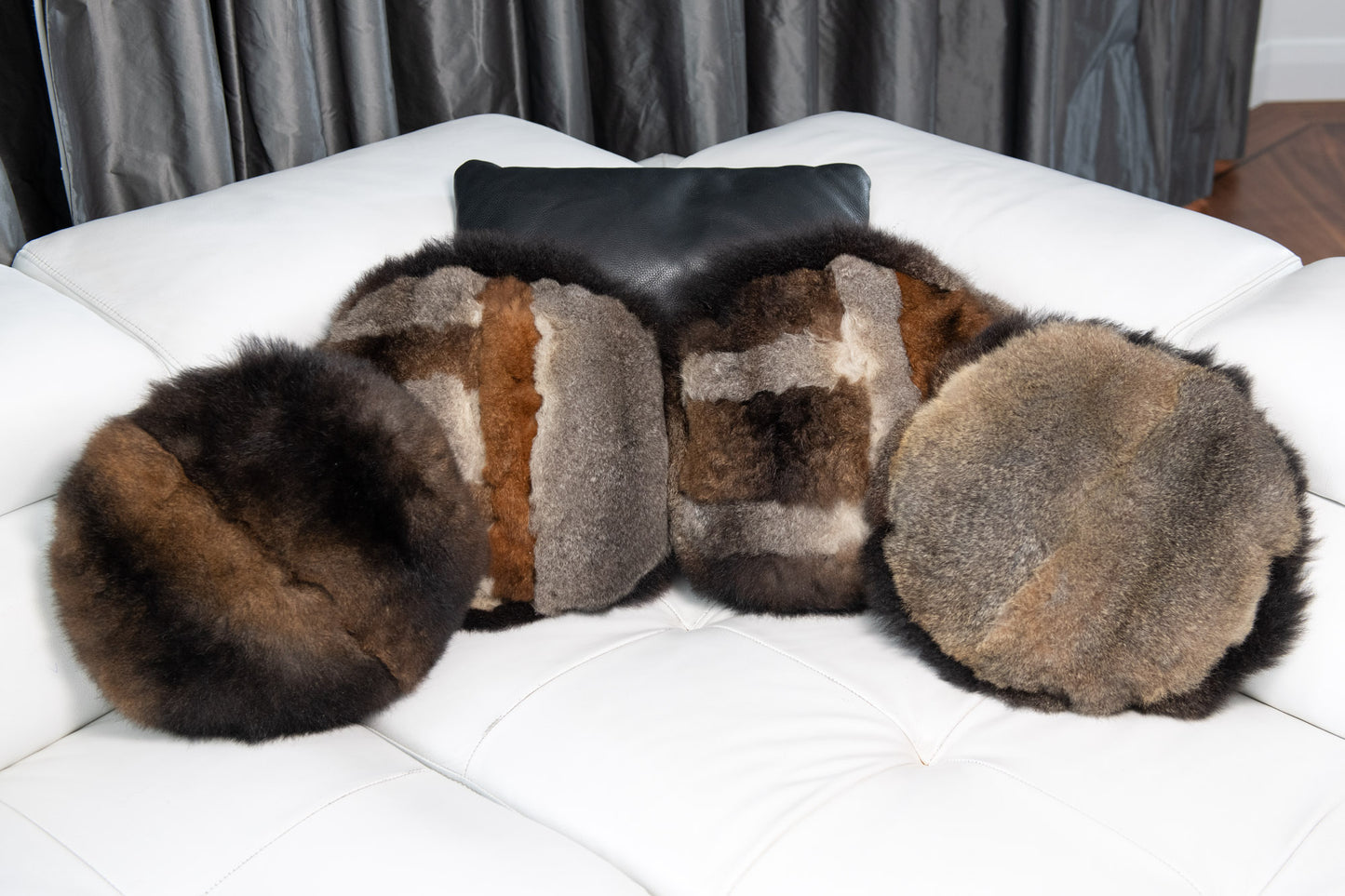 Patchwork Possum Fur Cushions