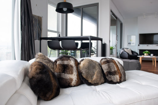 Patchwork Possum Fur Cushions